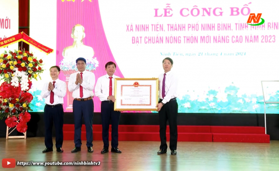 Ninh Tiến đ&oacute;n Bằng n&ocirc;ng th&ocirc;n mới n&acirc;ng cao