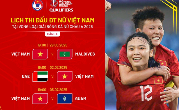 Năm 2025, Việt Nam đăng cai 3 giải b&oacute;ng đ&aacute; nữ