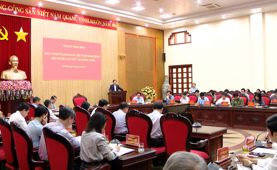 Hội nghị Ban Chấp h&agrave;nh Đảng bộ tỉnh Ninh B&igrave;nh lần thứ 24