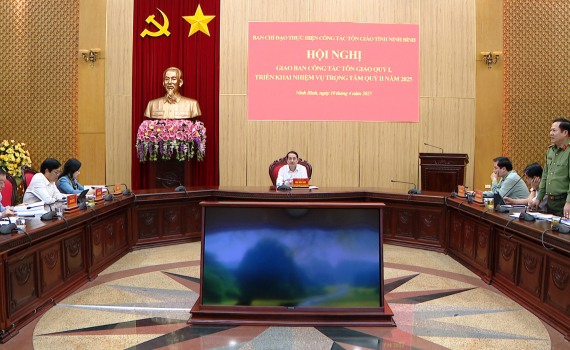 Giao ban c&ocirc;ng t&aacute;c t&ocirc;n gi&aacute;o qu&yacute; I/2025