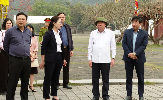 Kiểm tra c&ocirc;ng t&aacute;c tham gia c&aacute;c hoạt động tại Lễ hội Hoa Lư năm 2025