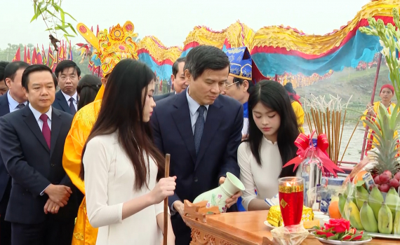 Lễ rước nước truyền thống tại Lễ hội Hoa Lư 2025