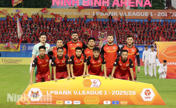 V&ograve;ng 19 VLeague 1 năm 2025/2026: Ninh B&igrave;nh FC thắng PVF-C&ocirc;ng an Nh&acirc;n d&acirc;n 3-0