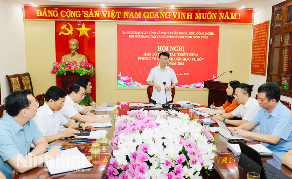Họp Tổ c&ocirc;ng t&aacute;c triển khai phong tr&agrave;o &ldquo;B&igrave;nh d&acirc;n học vụ số&rsquo;&rsquo; qu&yacute; I/2026