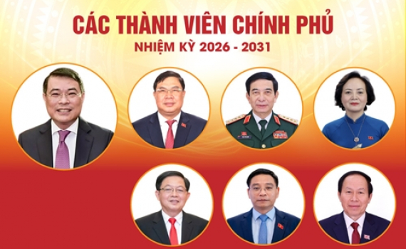 C&aacute;c th&agrave;nh vi&ecirc;n Ch&iacute;nh phủ nhiệm kỳ 2026-2031