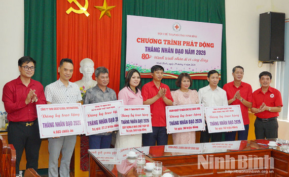Hội Chữ thập đỏ tỉnh ph&aacute;t động Th&aacute;ng Nh&acirc;n đạo năm 2026