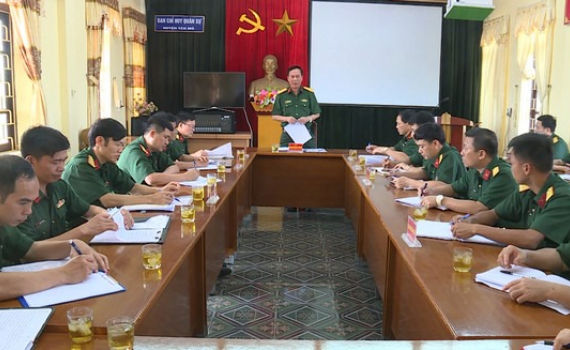 Bộ CHQS tỉnh kiểm tra c&ocirc;ng t&aacute;c quốc ph&ograve;ng, qu&acirc;n sự địa phương
