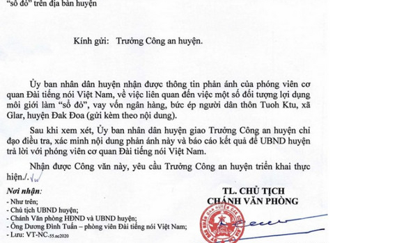 &ldquo;C&ograve;&rdquo; b&igrave;a đỏ v&agrave; vay vốn bủa v&acirc;y c&aacute;c th&ocirc;n l&agrave;ng ở Gia Lai