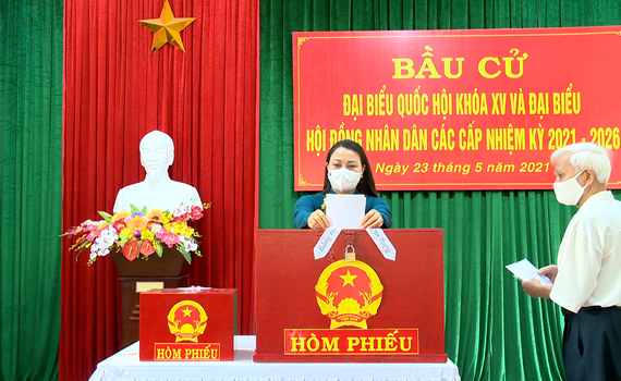 C&aacute;c đồng ch&iacute; Thường trực Tỉnh ủy bỏ phiếu bầu cử