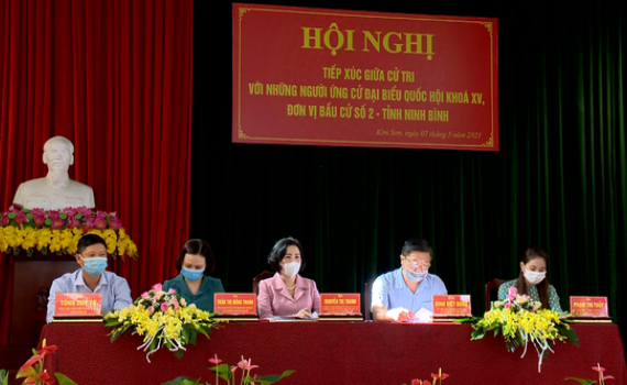 Chương tr&igrave;nh h&agrave;nh động của c&aacute;c ứng cử vi&ecirc;n đại biểu Quốc hội kh&oacute;a XV, đơn vị bầu cử số 2 tỉnh Ninh B&igrave;nh