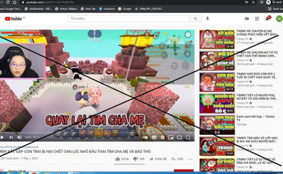 Đề nghị xử l&yacute; k&ecirc;nh youtube c&oacute; nội dung bạo lực, kinh dị kh&ocirc;ng ph&ugrave; hợp với trẻ em