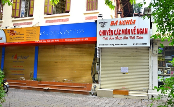 H&agrave; Nội tạm dừng hoạt động nh&agrave; h&agrave;ng, cơ sở dịch vụ ăn uống tại chỗ