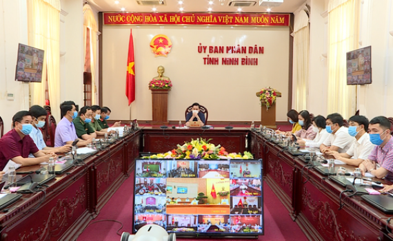 Hội nghị trực tuyến to&agrave;n quốc về c&ocirc;ng t&aacute;c ph&ograve;ng, chống dịch Covid-19