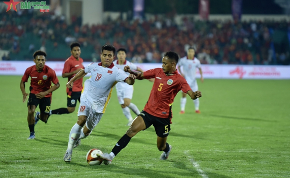 Thắng nhẹ Timor Leste, U23 Việt Nam v&agrave;o b&aacute;n kết SEA Games 31
