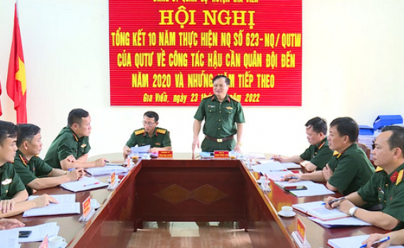 Đảng ủy Qu&acirc;n sự huyện Gia Viễn tổng kết 10 năm thực hiện Nghị quyết số 623