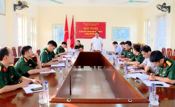 Đảng ủy Qu&acirc;n sự huyện Kim Sơn ra nghị quyết l&atilde;nh đạo thực hiện nhiệm vụ 6 th&aacute;ng cuối năm 2022
