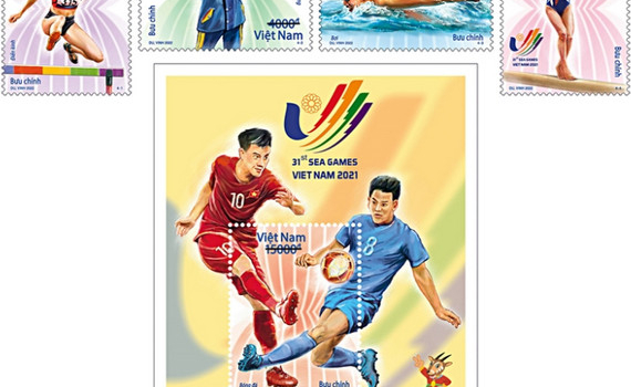 Bộ tem &ldquo;Đại h&ocirc;̣i Th&ecirc;̉ thao Đ&ocirc;ng Nam Á l&acirc;̀n thứ 31 - SEA Games 31&rdquo;