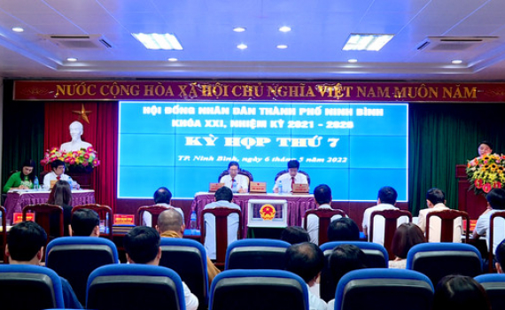 ​Kỳ họp thứ 7, HĐND th&agrave;nh phố Ninh B&igrave;nh kh&oacute;a XXI, nhiệm kỳ 2021-2026