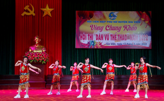 Hội Li&ecirc;n hiệp phụ nữ huyện Gia Viễn tổ chức v&ograve;ng Chung khảo Hội thi &ldquo;D&acirc;n vũ thể thao&rdquo; năm 2022