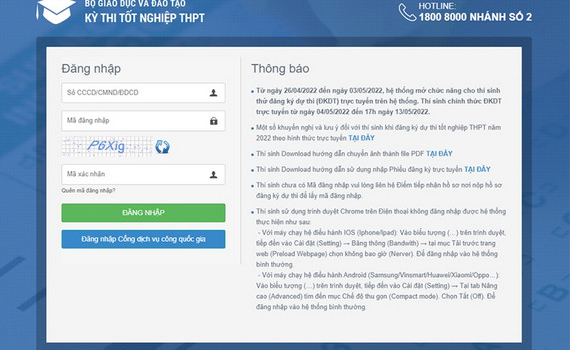 Đăng k&yacute; dự thi tốt nghiệp THPT 2022 trực tuyến từ ng&agrave;y mai (4-5), th&iacute; sinh cần lưu &yacute; g&igrave;?