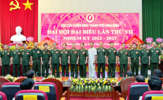 Đại hội đại biểu Hội Cựu chiến binh th&agrave;nh phố Ninh B&igrave;nh lần thứ VII nhiệm kỳ 2022-2027