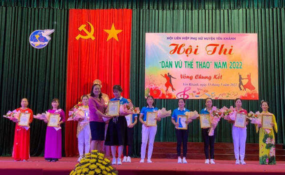 Chung kết Hội thi "D&acirc;n vũ thể thao" Hội Li&ecirc;n hiệp Phụ nữ huyện Y&ecirc;n Kh&aacute;nh năm 2022