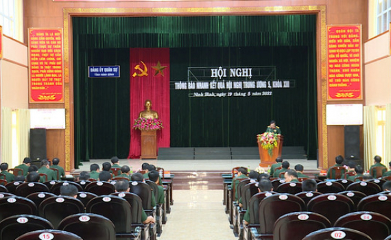 Đảng ủy Qu&acirc;n sự tỉnh th&ocirc;ng b&aacute;o nhanh kết quả Hội nghị Trung ương 5, Kh&oacute;a XIII