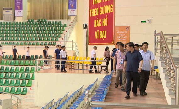 Đồng ch&iacute; Ph&oacute; Chủ tịch Thường trực UBND tỉnh kiểm tra c&ocirc;ng t&aacute;c chuẩn bị SEA Games 31