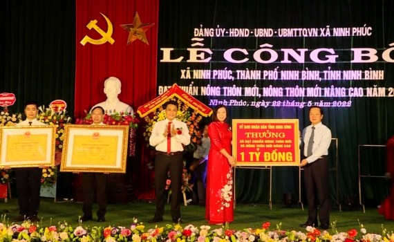 Ninh Ph&uacute;c đ&oacute;n bằng x&atilde; đạt chuẩn n&ocirc;ng th&ocirc;n mới, n&ocirc;ng th&ocirc;n mới n&acirc;ng cao