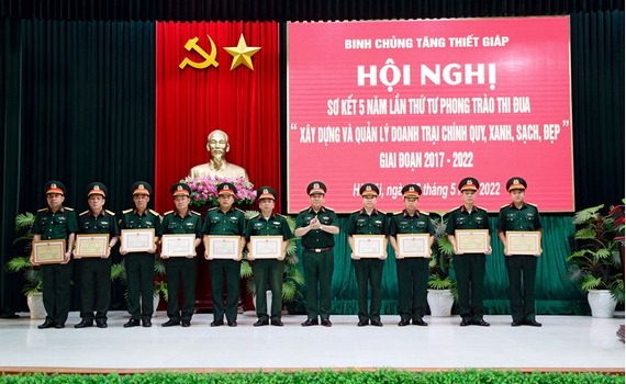 Sơ kết 5 năm phong tr&agrave;o thi đua &ldquo;X&acirc;y dựng v&agrave; quản l&yacute; doanh trại Ch&iacute;nh quy, xanh, sạch, đẹp&rdquo;