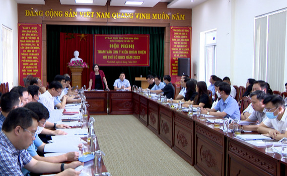 Hội nghị tham vấn xin &yacute; kiến ho&agrave;n thiện Bộ chỉ số DDCI tỉnh Ninh B&igrave;nh năm 2022