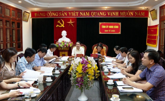 Hội nghị trực tuyến g&oacute;p &yacute; dự thảo B&aacute;o c&aacute;o sơ kết 5 năm thực hiện Quy định 105 của Bộ Ch&iacute;nh trị
