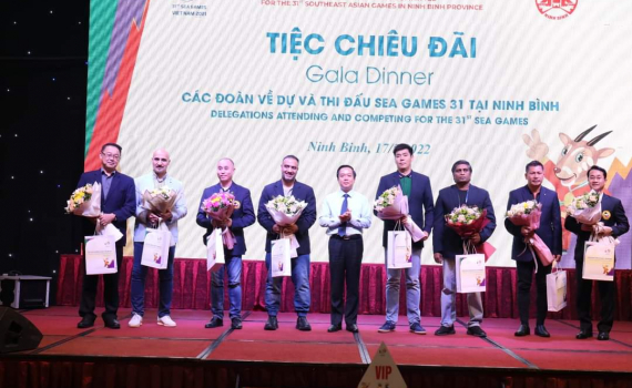 Tiệc chi&ecirc;u đ&atilde;i c&aacute;c đo&agrave;n tham dự SEA Games 31 tổ chức tại Ninh B&igrave;nh