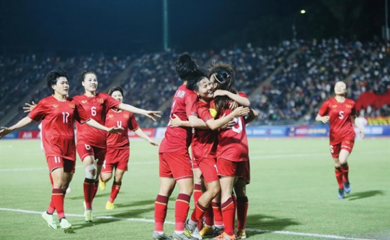 Thắng Myanmar, tuyển nữ Việt Nam lần thứ t&aacute;m v&ocirc; địch SEA Games