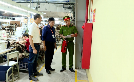 Đảm bảo an to&agrave;n PCCC tại c&aacute;c c&ocirc;ng ty may mặc tại Ninh B&igrave;nh