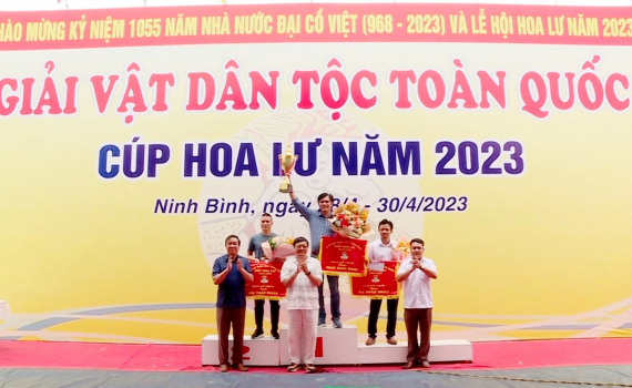 Ninh B&igrave;nh v&ocirc; địch to&agrave;n đo&agrave;n Giải vật d&acirc;n tộc to&agrave;n quốc tranh c&uacute;p Hoa Lư 2023