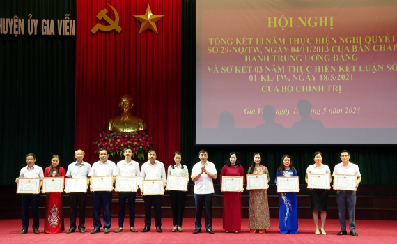 Gia Viễn sơ kết, tổng kết c&aacute;c Nghị quyết, Kết luận của Đảng