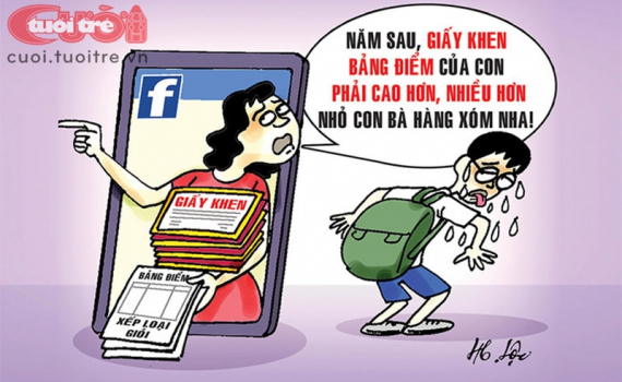Hệ lụy của việc khoe th&agrave;nh t&iacute;ch của con tr&ecirc;n mạng x&atilde; hội
