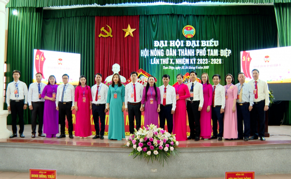 Đại hội Đại biểu Hội N&ocirc;ng d&acirc;n th&agrave;nh phố Tam Điệp nhiệm kỳ 2023 - 2028
