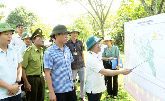 Kiểm tra c&ocirc;ng t&aacute;c ph&ograve;ng ch&aacute;y, chữa ch&aacute;y rừng tại Nho Quan v&agrave; Tam Điệp