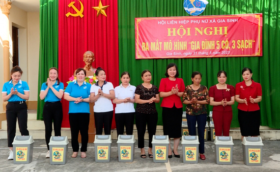  Hội Li&ecirc;n hiệp Phụ nữ huyện Gia Viễn ra mắt m&ocirc; h&igrave;nh điểm &ldquo;Gia đ&igrave;nh 5 c&oacute;, 3 sạch&rdquo;