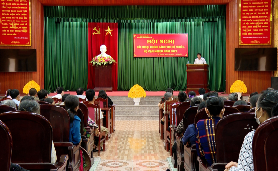 Đối thoại ch&iacute;nh s&aacute;ch với hộ ngh&egrave;o, hộ cận ngh&egrave;o tr&ecirc;n địa b&agrave;n huyện Y&ecirc;n Kh&aacute;nh năm 2023