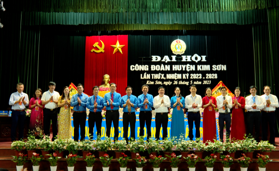 Đại hội C&ocirc;ng đo&agrave;n huyện Kim Sơn nhiệm kỳ 2023-2028
