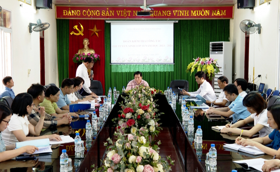 Kiểm tra c&ocirc;ng t&aacute;c chuẩn bị Kỳ thi tuyển sinh lớp 10 THPT năm học 2023 - 2024 