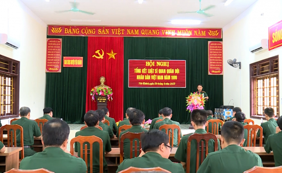 Ban CHQS huyện Y&ecirc;n Kh&aacute;nh, Hoa Lư v&agrave; Trung đo&agrave;n 855 tổng kết Luật sĩ quan