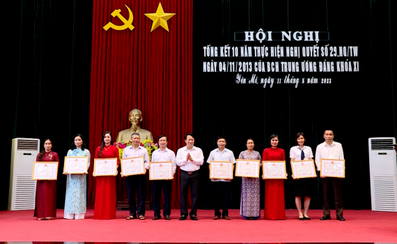Y&ecirc;n M&ocirc; tổng kết 10 năm thực hiện Nghị quyết số 29 của Ban Chấp h&agrave;nh Trung ương Đảng