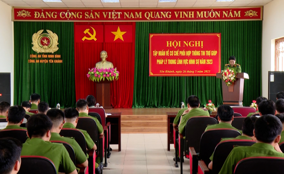 Tập huấn về cơ chế phối hợp th&ocirc;ng tin trợ gi&uacute;p ph&aacute;p l&yacute; trong lĩnh vực h&igrave;nh sự tại huyện Y&ecirc;n Kh&aacute;nh