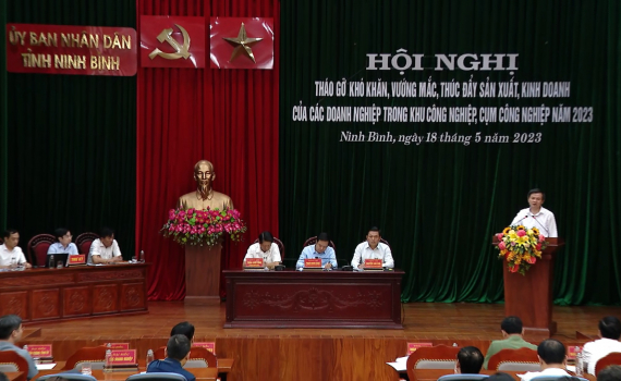 Th&aacute;o gỡ kh&oacute; khăn, vướng mắc, th&uacute;c đẩy sản xuất kinh doanh cho c&aacute;c doanh nghiệp