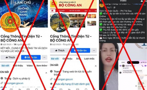 Cảnh b&aacute;o thủ đoạn mạo danh Cổng Th&ocirc;ng tin điện tử Bộ C&ocirc;ng an