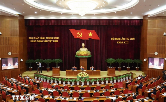 Bế mạc Hội nghị lần thứ ch&iacute;n Ban Chấp h&agrave;nh Trung ương Đảng kh&oacute;a XIII